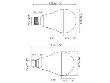 QP08 12W LED 電球