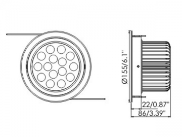 16W-20W-25W LED ダウンライト