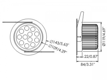 16W-20W-25W LED ダウンライト