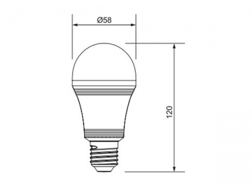 5W LED 전구