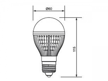 7W LED 전구