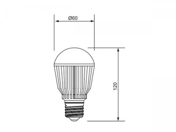 7W LED 전구