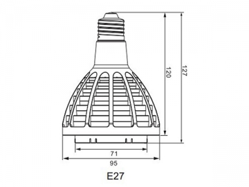 PAR30 E27LED 반사컵 램프