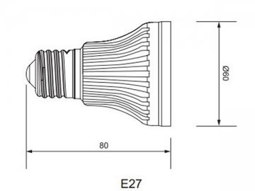 IP40 LED 반사컵 램프