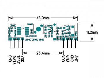 433MHZ RF 受信機モジュール